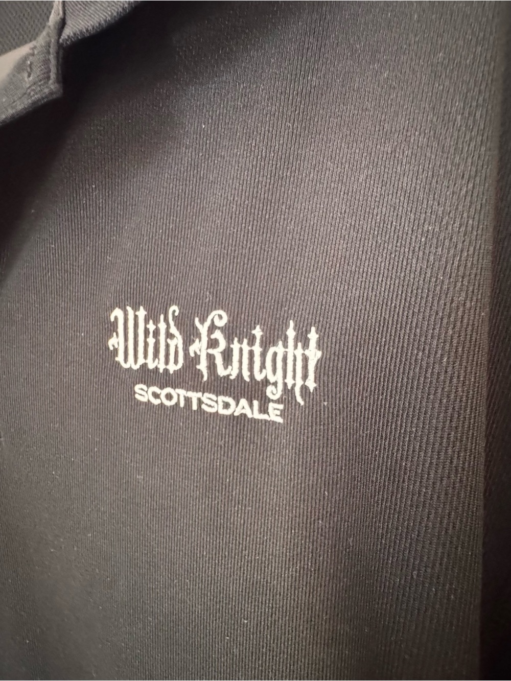 Nike Black Dri-fit Polo Wild Knight Scottsdale Logo Southwest Nightlife Promo XL - Picture 3 of 13